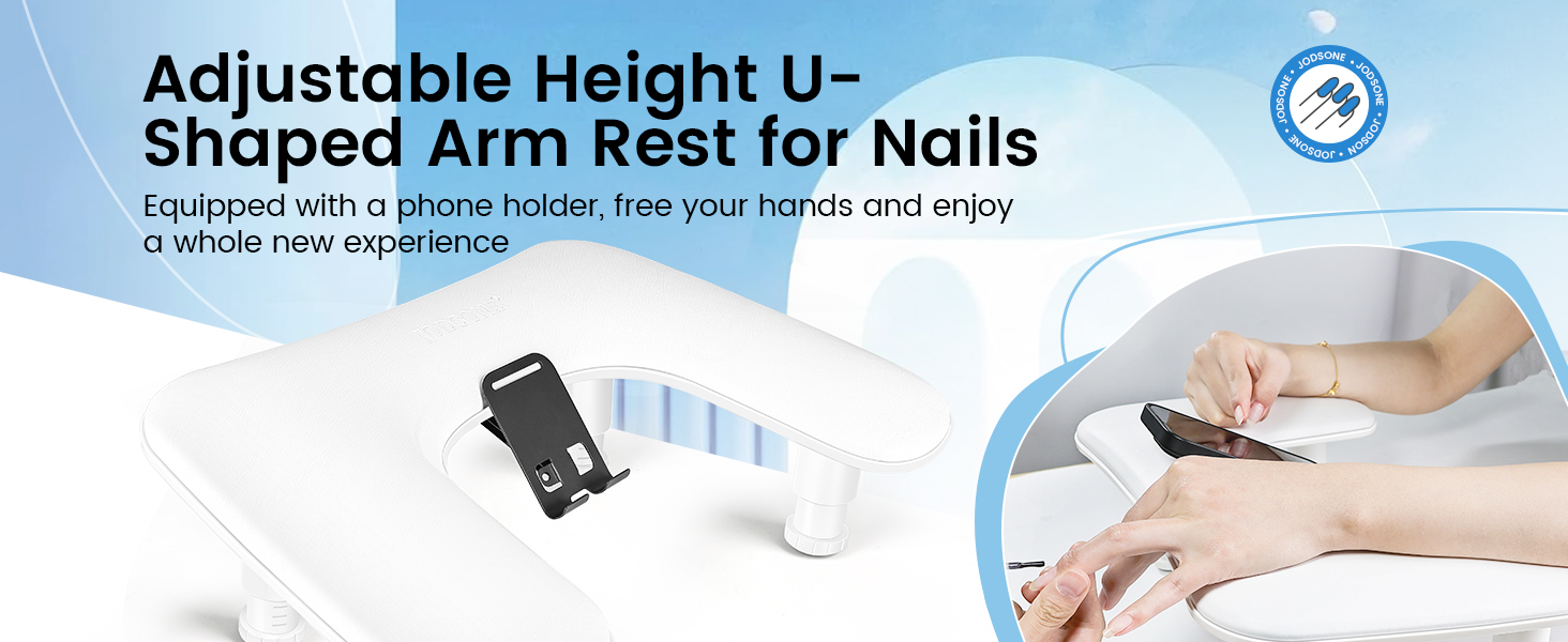 White Manicure Arm Rest for Nails Tech