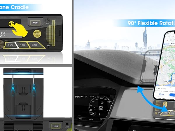 single din bluetooth radio