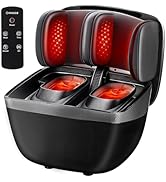 KNQZE 2 in 1 Shiatsu Foot and Calf Massager with Heat, Ottoman Foot Massager for Plantar Fasciiti...