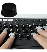 DIY Raised Keyboard Sticker with Letter Decals for Long Nails, 80 Pcs Adhesive Keycap Riser for N...