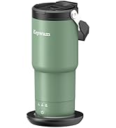 Kepwam Self-Heating Travel Mug 20oz, Temperature-Controlled Coffee Warmer Mug, Smart Travel Coffe...
