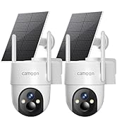 4G LTE Cellular Solar Security Camera, No WiFi Security Camera, 360° View, 2K Night Vision, PIR D...