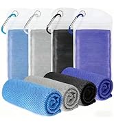 ExTowel Excellent Cooling Towel 4 Pack 40"x12", Instant Cold Sweat Gym Towel for Men Women, Soft ...