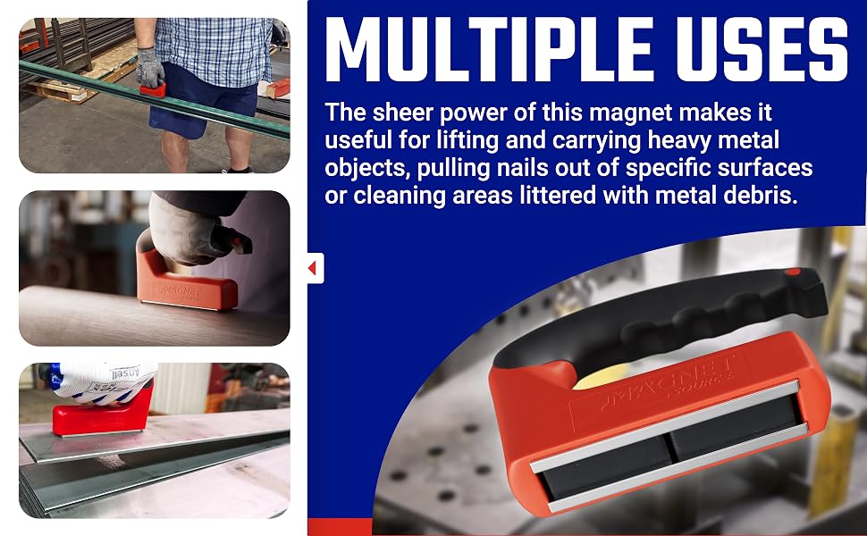 Red Magnet with Ergonomic Handle