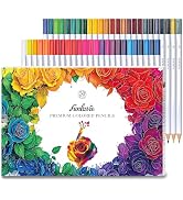 FUNLAVIE 48 Colored Pencils for Adult Coloring Books + 2 Metallic Colored Pencils,Soft Core Color...