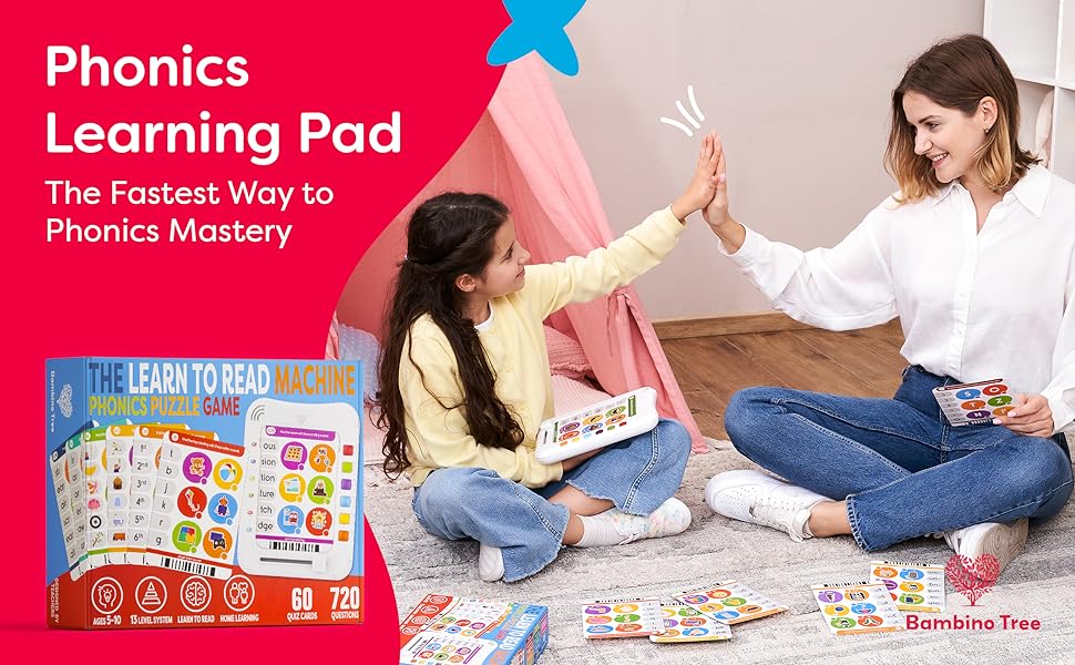 learn to read pad with talking flash cards to learn phonetic sounds