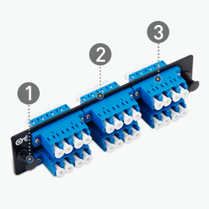 6-Port Fiber Patch Panel with 6 Duplex LC Fiber Optic Adapters