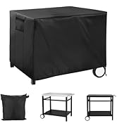 PAMASE Outdoor Dining Grill Cart Cover - 41"L*24"W*32"H, Compatible with Royal Gourmet Worktable ...