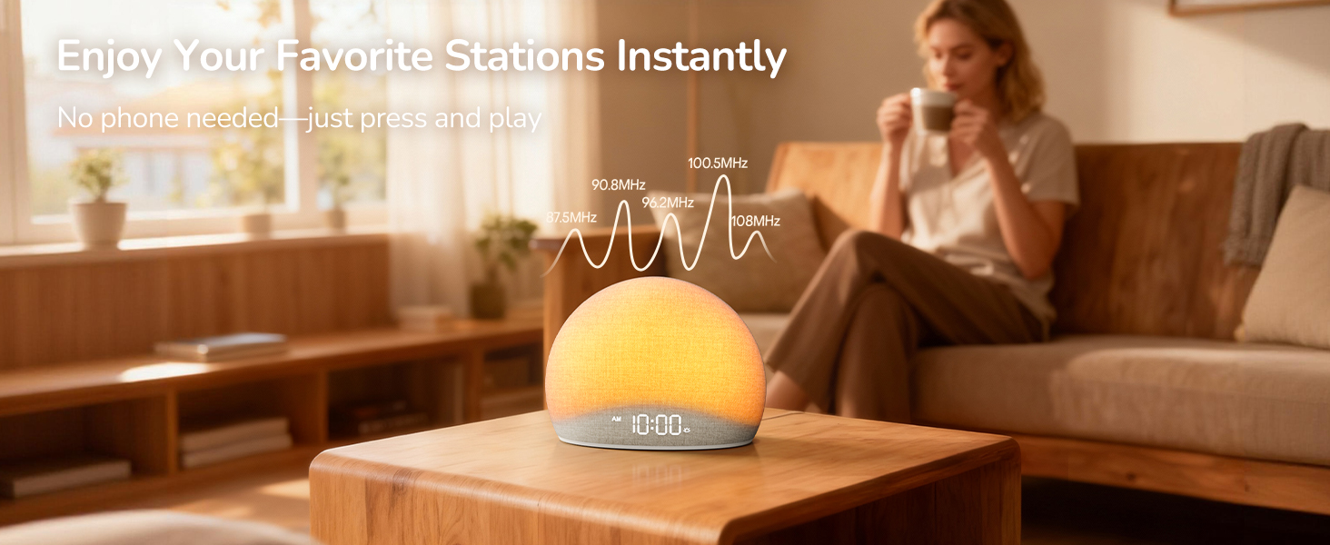 Enjoy your favorite stations instantly â?? no phone needed, just press and play.