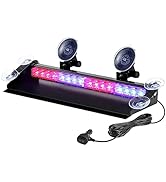 WOWTOU 29 Flash Pattern LED Red Blue Emergency Strobe Dash Light bar for Police Car Law Enforceme...