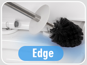 Ceramic toilet brush cleaning toilet bowl edge