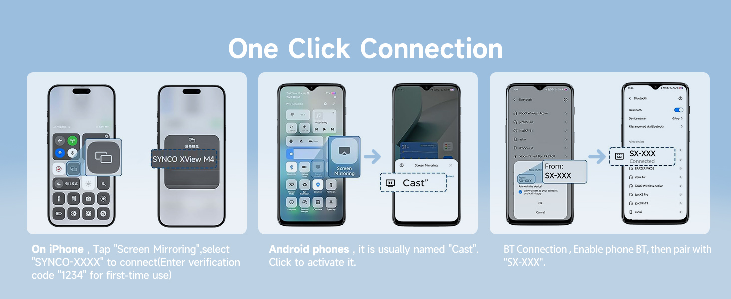 SYNCO M4 magnetic selfie screen