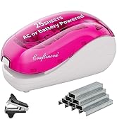 Craftinova Electric Stapler-Pink,Including 2000 Staples and 1 Staple Remover, Suitable for Palm S...