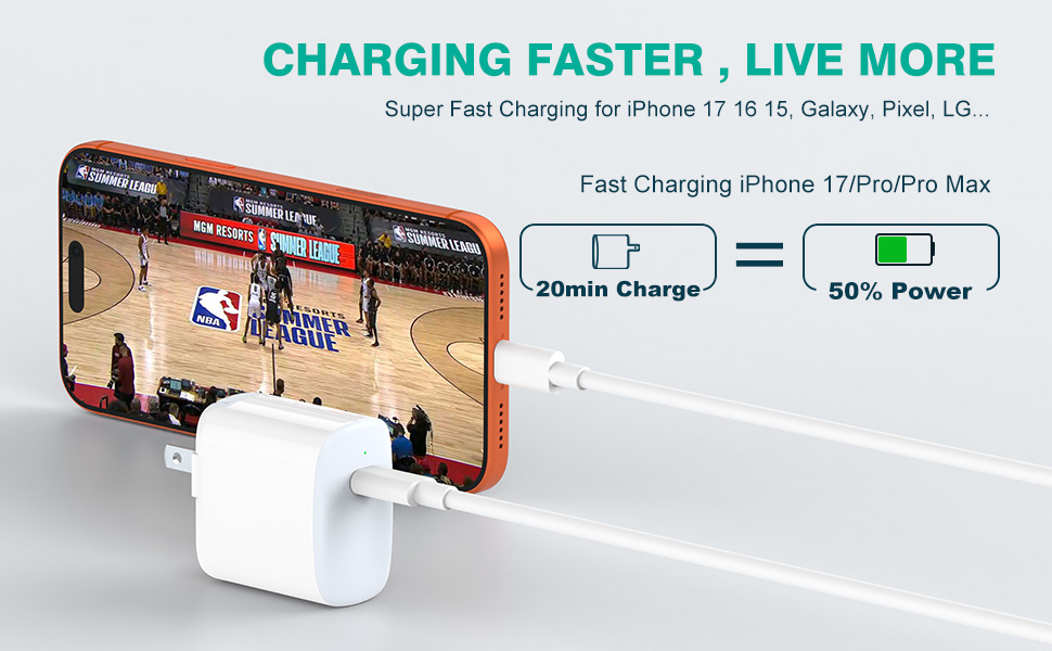 Fast Charging for iPhone 17 16 15