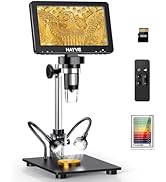 Hayve 7'' HDMI Digital Microscope,1200X Coin Microscope with IPS Screen, 16MP Soldering Microscop...