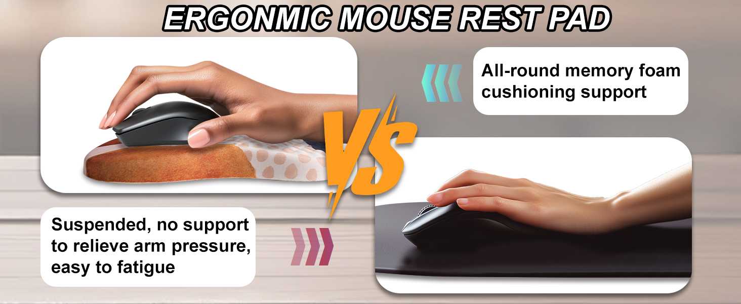 mouse pad with rest