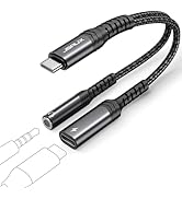JSAUX USB C to 3.5mm Headphone and Charger Adapter,2-in-1 USB C to Aux Audio Adapter with PD 60W ...