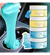 COLORCORAL 4 Pack Car Cleaning Gel Reusable Auto Slime Cleaner Dust Cleansing Gels,Vehicle Interi...