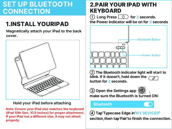 ipad 10 case with keyboard