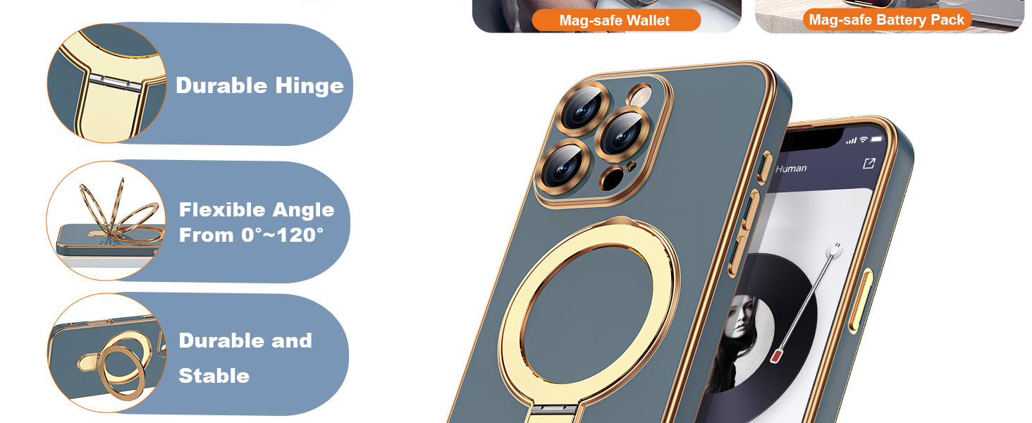 ETPESOK Compatible with iPhone Case with Magnetic Stand 