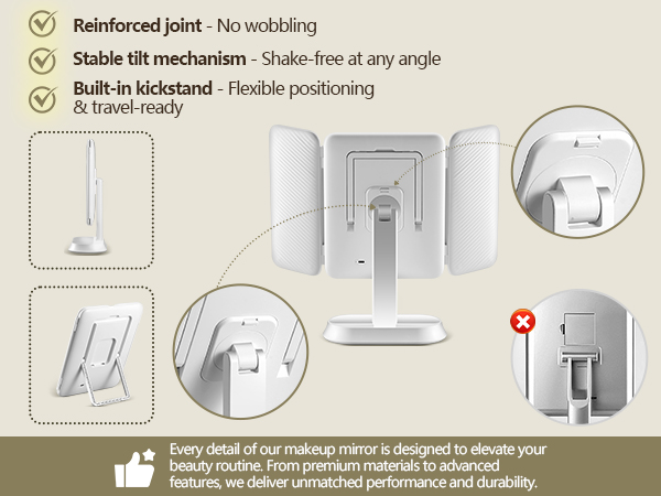 lighted makeup mirror with magnification