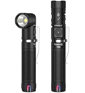 TUNENGE TO5 EDC Tactical Flashlight Rechargeable, 1500 High Lumen 90 Degree Work Light with Magne...