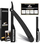 BEAUTICONE Straight Razors for Men – Professional Barber Straight Edge Razor Kit with Replaceabl...