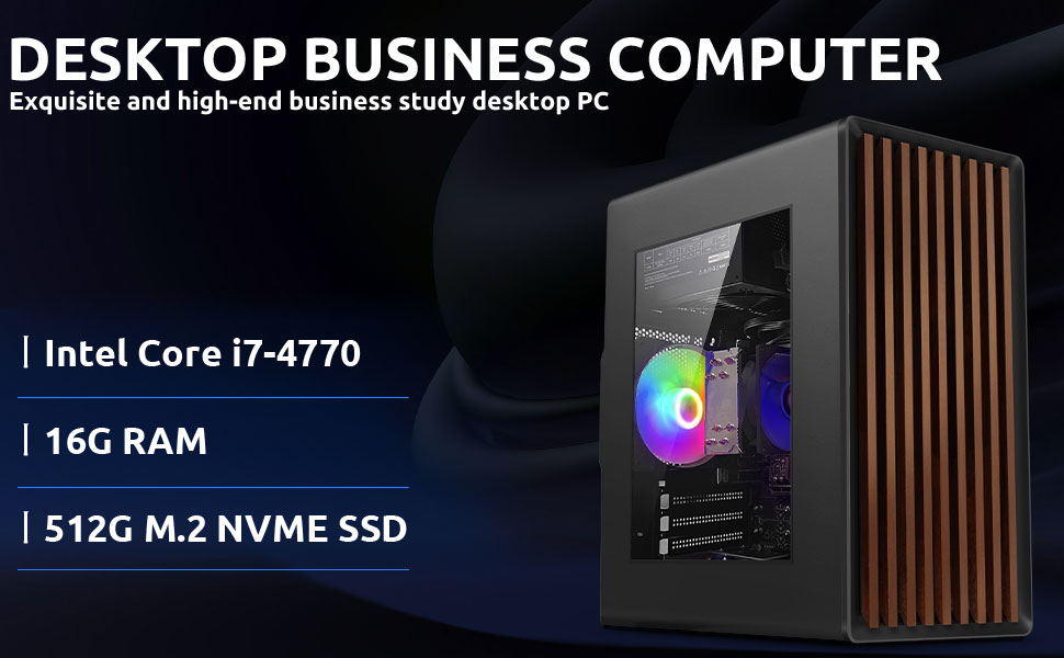 Kroteaup Desktop Computer Tower PC , Intel Core i7-4770-3.4GHz