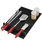 Golener Silicone Griddle Tools Mat for Multiple Utensils - Heat Resistant Spatula Mat, BBQ Grill ...