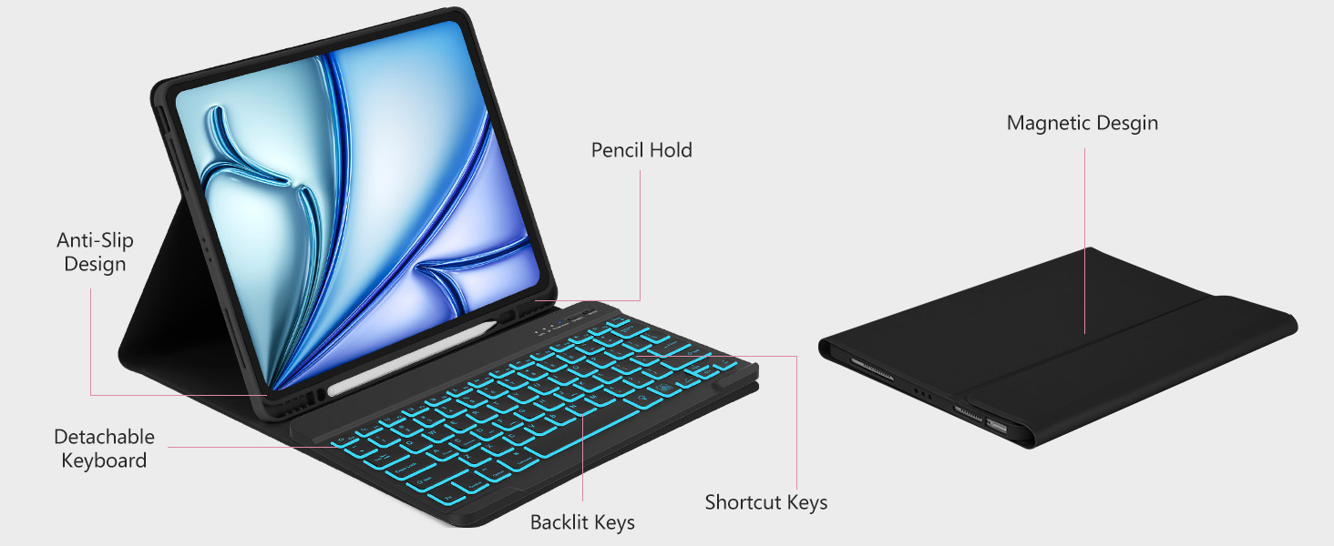 ipad air 13 inch case keyboard