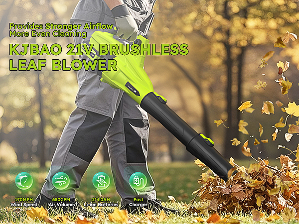 KJBAO 21V BRUSHLESS LEAF BLOWER