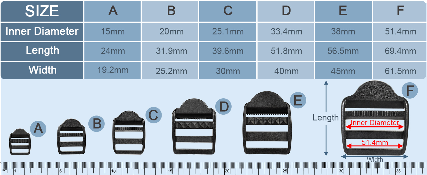 Plastic Ladder Lock Buckles
