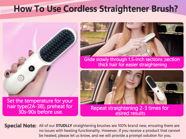 hair brush straightener for women