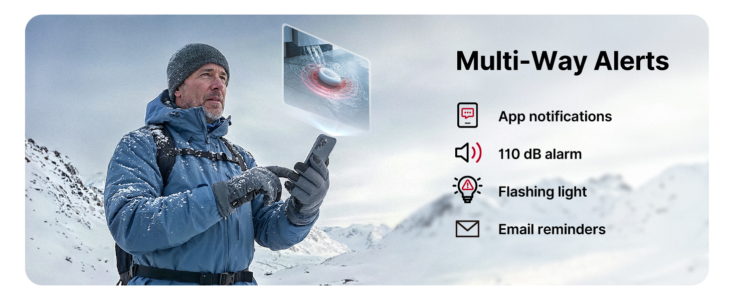 Water leak detectors for home, water sensor alarm leak detector, water alarm leak detector