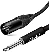 Ranch XLR Cable 6ft Male XLR to 1/4 TS Mono Jack Microphone Cable Quarter Inch to XLR Male Unbala...