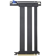 LetLinkSo PCIe 5.0 Riser Cable PCIex16 GPU Extension Cable for Vertical GPU Mount, Black, 230mm