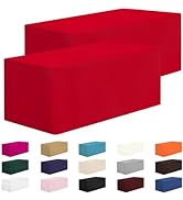 CXPSINC 2 Pack Fitted Table Clothes-48 x 24 Inch Rectangle Tablecloths for 4 Foot Tables, Washabl...