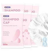 OK TAPE No Water Shampoo Caps (6 Pack) 3 Scents, Rinse Free Shower Cap for Elderly, After Surgery...