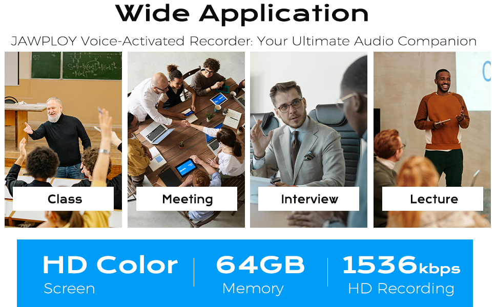Wide application - Ideal for lectures, meetings, interviews, classes, and business use