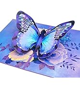 Ribbli Butterfly Birthday Card - 3D Pop Up Card,Morpho Butterfly Card,Mothers Day Card, Anniversa...