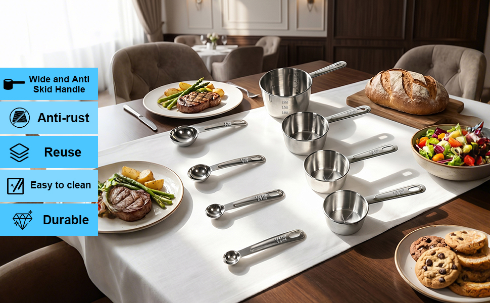 Comfort Grip &amp;amp; Rust-Resistant Measuring Cups and Spoons