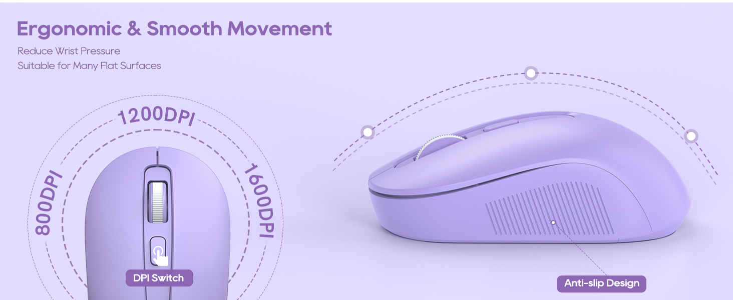 Ergonomic mouse for smoother movement