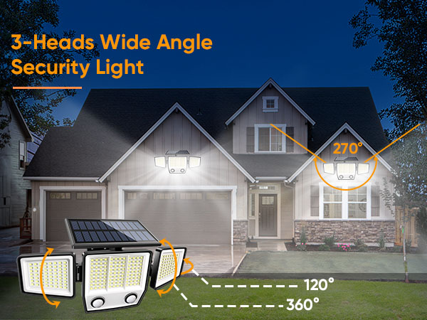 Solar Motion Lights Outdoor Waterproof - Solar Flood Wall Light for Garden Yard Patio Pathway