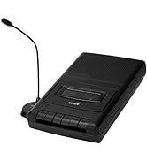 Coby Portable Cassette Player and Tape Cassette Recorder with Built-in Microphone, Built-in Handl...