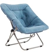 Tiita Comfy Saucer Chair, Soft Faux Fur Oversized Folding Accent Chair, Lazy Chair for Teens Adul...