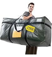TAILI 69 Gallon Extra Large Storage Bags, XXL Green Heavy Duty Moving Bags For Storage with Visib...