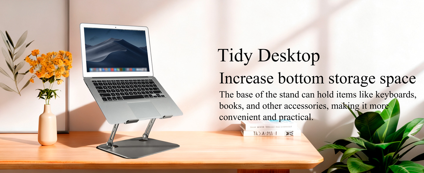 Laptop Stand for Desk, Laptop Riser with Active Cooling Fan
