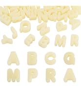 FASHEWELRY 30Pcs Jelly Color Extra Large Letter Beads for Keychains | Lemon Chiffon Bubble Jumbo ...