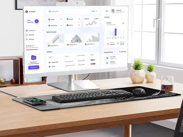 Wireless Charging Mouse Pad