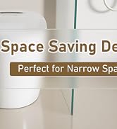 Bathroom trash can space saving design for narrow spaces